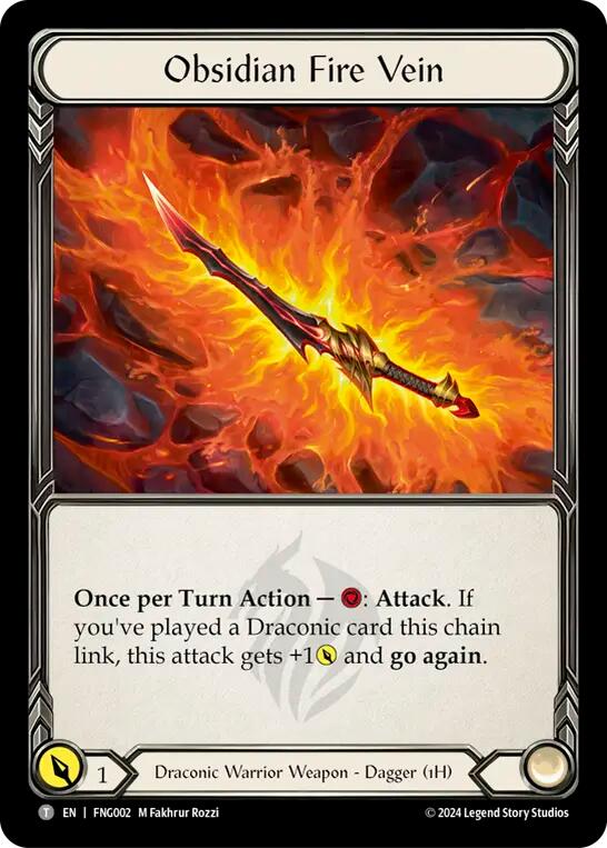 Flesh and Blood TCG | Obsidian Fire Vein [FNG002] (The Hunted Fang Blitz Deck) | The Nerd Merchant