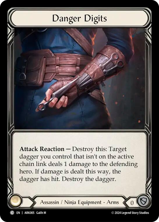 Flesh and Blood TCG | Danger Digits [ARK005] (The Hunted Arakni Blitz Deck) | The Nerd Merchant