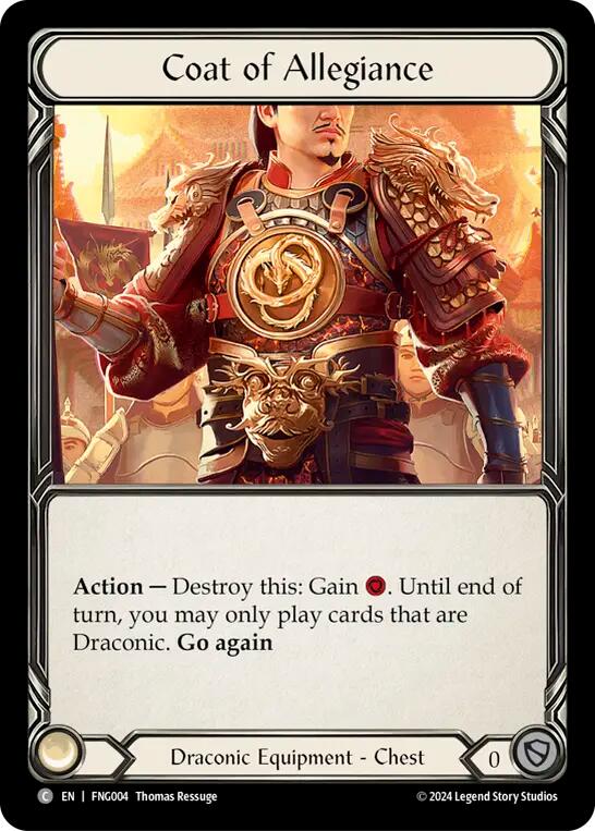 Flesh and Blood TCG | Coat of Allegiance [FNG004] (The Hunted Fang Blitz Deck) | The Nerd Merchant
