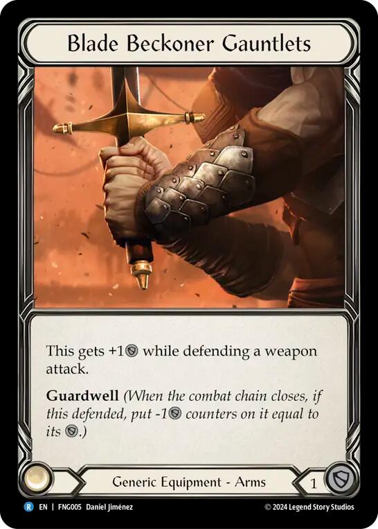 Flesh and Blood TCG | Blade Beckoner Gauntlets [FNG005] (The Hunted Fang Blitz Deck) | The Nerd Merchant