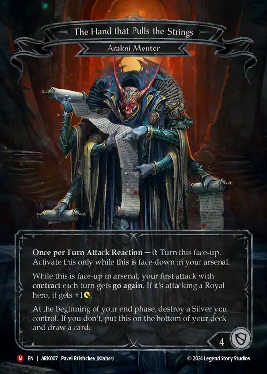 Flesh and Blood TCG | The Hand that Pulls the Strings [ARK007] (The Hunted Arakni Blitz Deck) | The Nerd Merchant