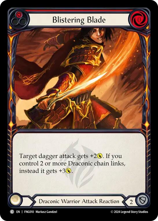 Flesh and Blood TCG | Blistering Blade (Red) [FNG010] (The Hunted Fang Blitz Deck) | The Nerd Merchant