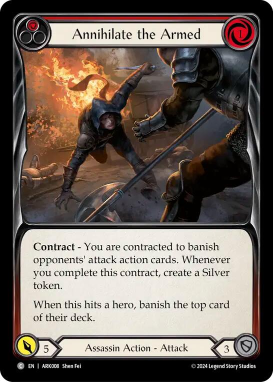 Flesh and Blood TCG | Annihilate the Armed (Red) [ARK008] (The Hunted Arakni Blitz Deck) | The Nerd Merchant