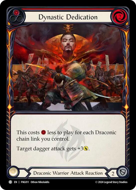 Flesh and Blood TCG | Dynastic Dedication (Red) [FNG011] (The Hunted Fang Blitz Deck) | The Nerd Merchant