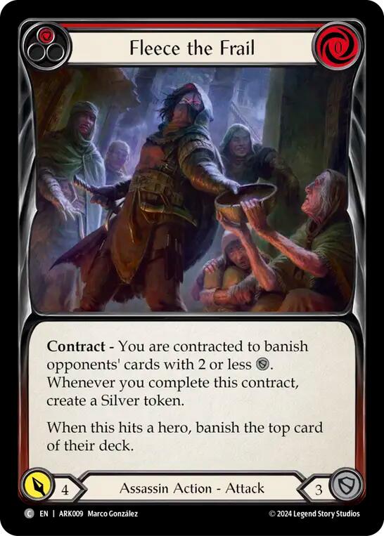 Flesh and Blood TCG | Fleece the Frail (Red) [ARK009] (The Hunted Arakni Blitz Deck) | The Nerd Merchant