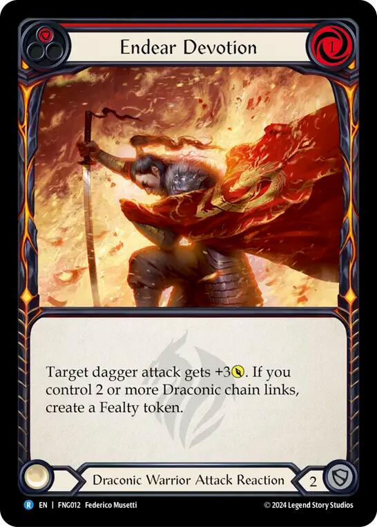 Flesh and Blood TCG | Endear Devotion (Red) [FNG012] (The Hunted Fang Blitz Deck) | The Nerd Merchant