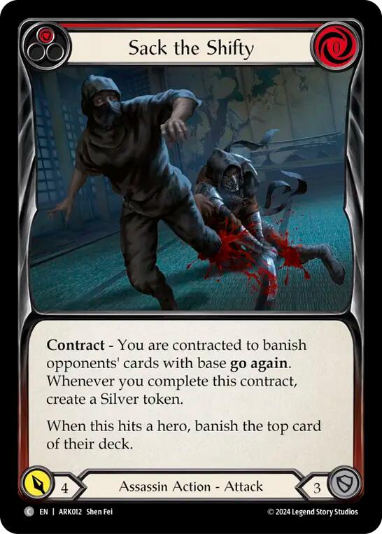 Flesh and Blood TCG | Sack the Shifty (Red) [ARK012] (The Hunted Arakni Blitz Deck) | The Nerd Merchant
