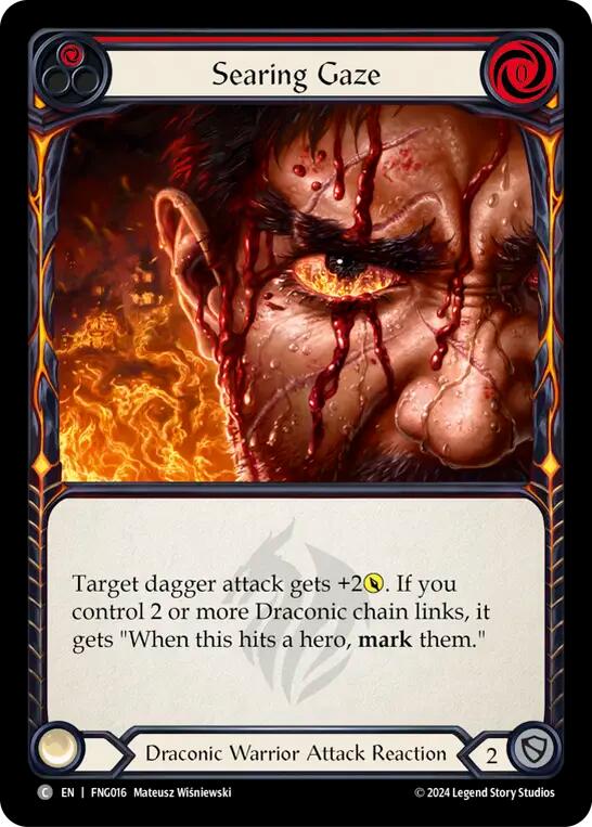 Flesh and Blood TCG | Searing Gaze (Red) [FNG016] (The Hunted Fang Blitz Deck) | The Nerd Merchant