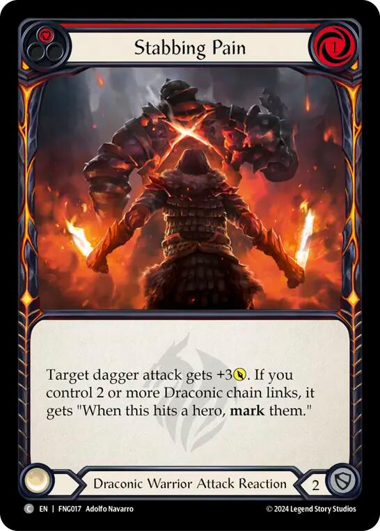 Flesh and Blood TCG | Stabbing Pain (Red) [FNG017] (The Hunted Fang Blitz Deck) | The Nerd Merchant