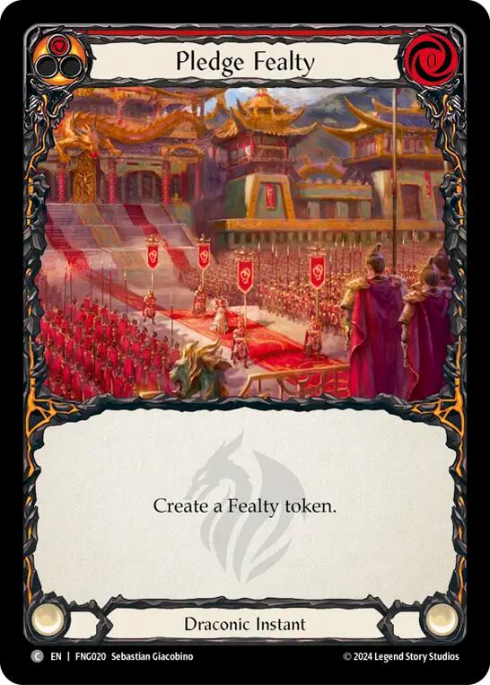 Flesh and Blood TCG | Pledge Fealty (Red) [FNG020] (The Hunted Fang Blitz Deck) | The Nerd Merchant