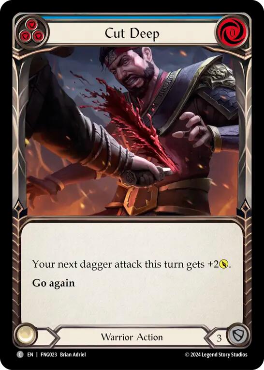 Flesh and Blood TCG | Cut Deep (Blue) [FNG023] (The Hunted Fang Blitz Deck) | The Nerd Merchant