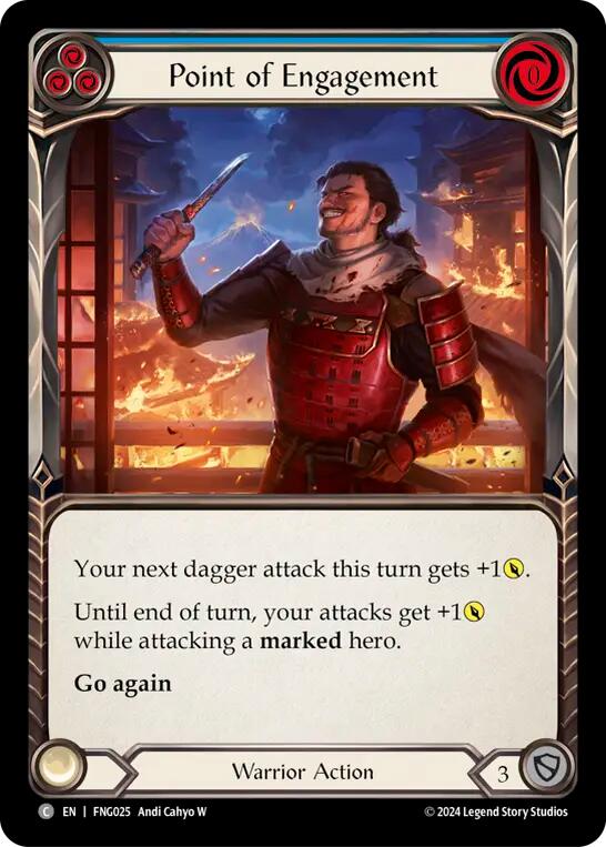 Flesh and Blood TCG | Point of Engagement (Blue) [FNG025] (The Hunted Fang Blitz Deck) | The Nerd Merchant