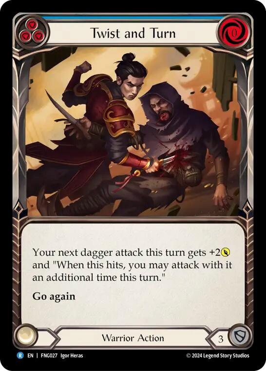 Flesh and Blood TCG | Twist and Turn (Blue) [FNG027] (The Hunted Fang Blitz Deck) | The Nerd Merchant