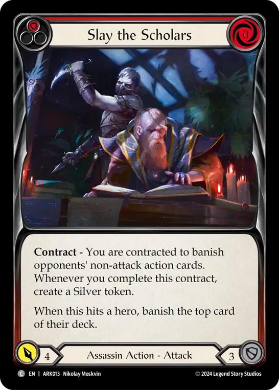Flesh and Blood TCG | Slay the Scholars (Red) [ARK013] (The Hunted Arakni Blitz Deck) | The Nerd Merchant