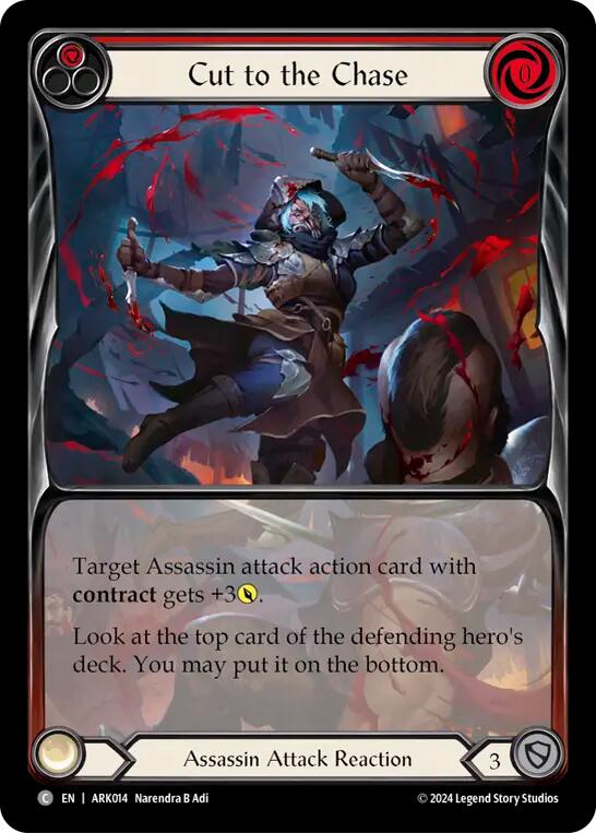 Flesh and Blood TCG | Cut to the Chase (Red) (Extended Art) [ARK014] (The Hunted Arakni Blitz Deck) | The Nerd Merchant