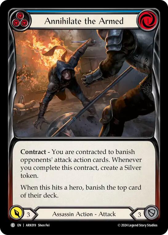 Flesh and Blood TCG | Annihilate the Armed (Blue) [ARK019] (The Hunted Arakni Blitz Deck) | The Nerd Merchant