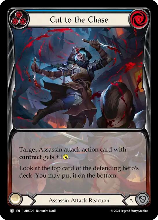 Flesh and Blood TCG | Cut to the Chase (Blue) (Extended Art) [ARK022] (The Hunted Arakni Blitz Deck) | The Nerd Merchant
