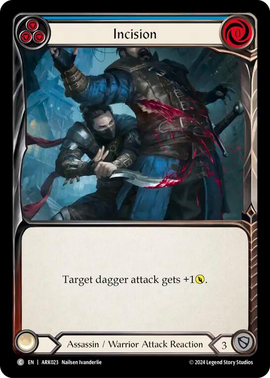 Flesh and Blood TCG | Incision (Blue) [ARK023] (The Hunted Arakni Blitz Deck) | The Nerd Merchant