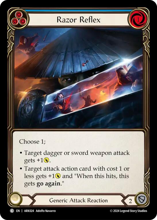 Flesh and Blood TCG | Razor Reflex (Blue) [ARK024] (The Hunted Arakni Blitz Deck) | The Nerd Merchant