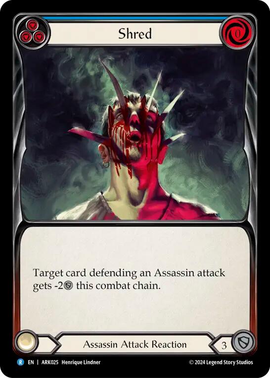 Flesh and Blood TCG | Shred (Blue) [ARK025] (The Hunted Arakni Blitz Deck) | The Nerd Merchant