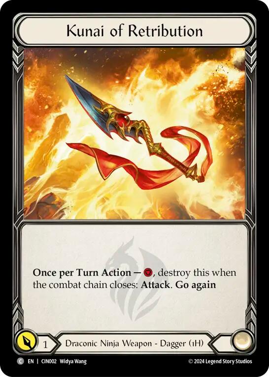 Flesh and Blood TCG | Kunai of Retribution [CIN002] (The Hunted Cindra Blitz Deck) | The Nerd Merchant