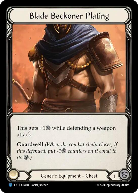 Flesh and Blood TCG | Blade Beckoner Plating [CIN004] (The Hunted Cindra Blitz Deck) | The Nerd Merchant