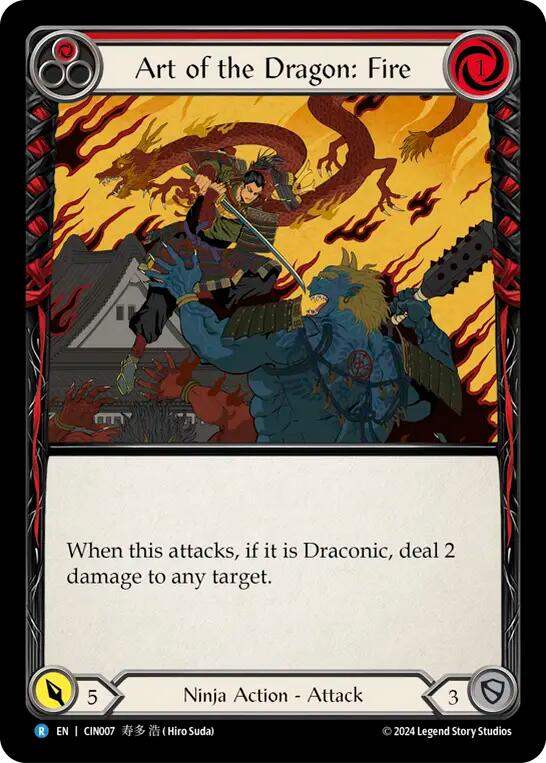 Flesh and Blood TCG | Art of the Dragon: Fire [CIN007] (The Hunted Cindra Blitz Deck) | The Nerd Merchant