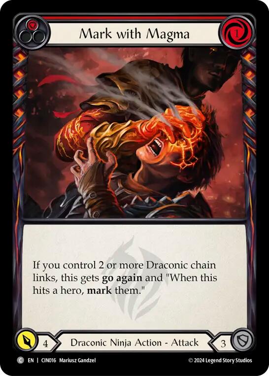 Flesh and Blood TCG | Mark with Magma (Red) [CIN016] (The Hunted Cindra Blitz Deck) | The Nerd Merchant