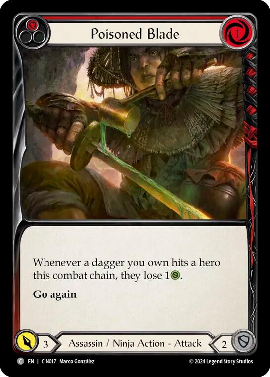 Flesh and Blood TCG | Poisoned Blade (Red) [CIN017] (The Hunted Cindra Blitz Deck) | The Nerd Merchant