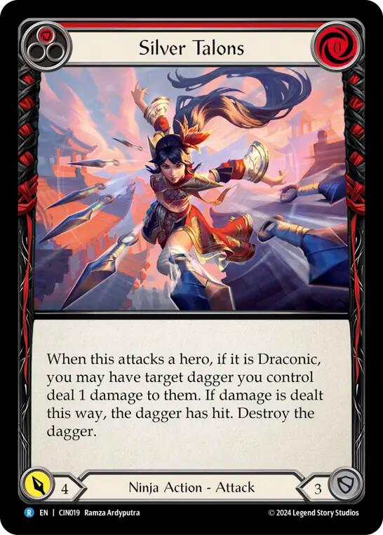 Flesh and Blood TCG | Silver Talons (Red) [CIN019] (The Hunted Cindra Blitz Deck) | The Nerd Merchant