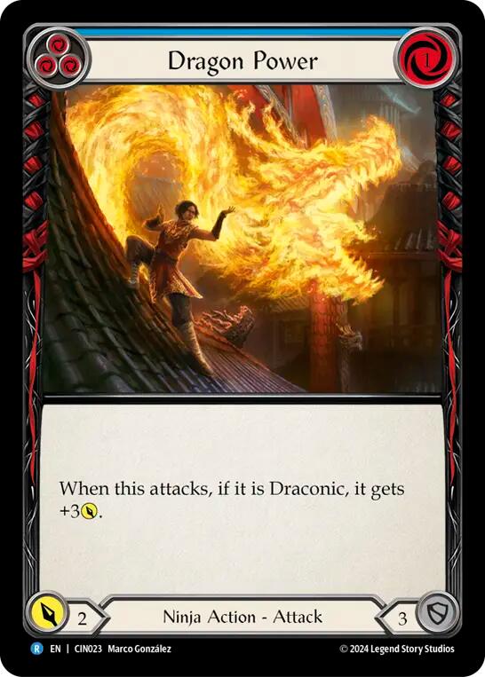 Flesh and Blood TCG | Dragon Power (Blue) [CIN023] (The Hunted Cindra Blitz Deck) | The Nerd Merchant