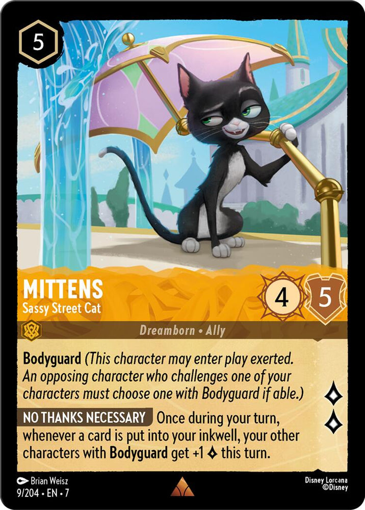 Lorcana | Mittens - Sassy Street Cat (9/204) [Archazia's Island] | The Nerd Merchant