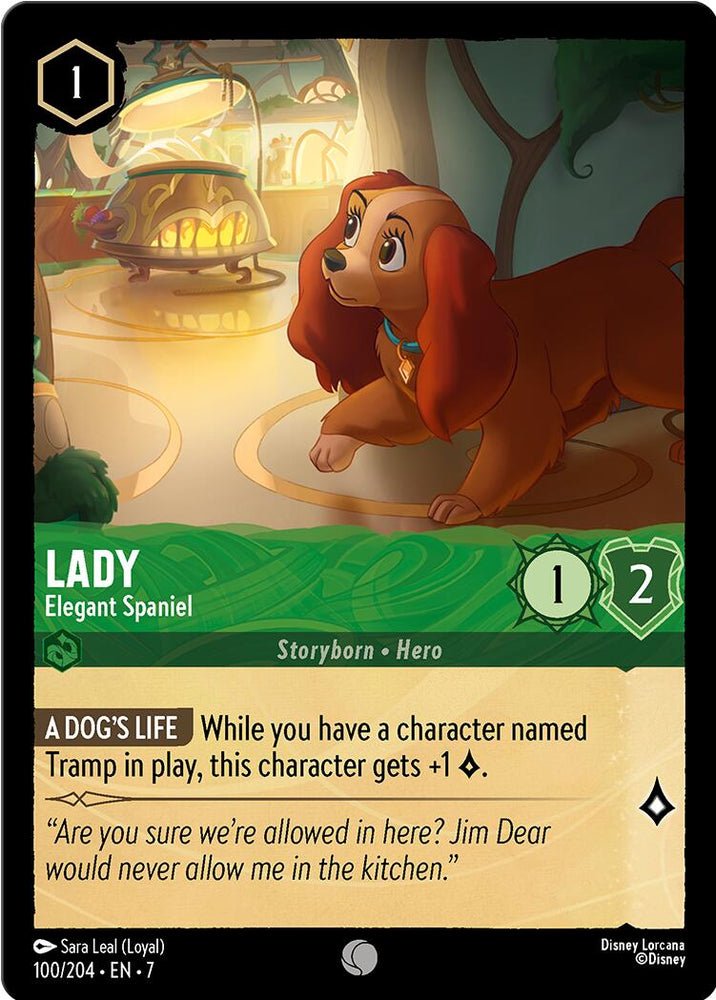 Lorcana | Lady - Elegant Spaniel (100/204) [Archazia's Island] | The Nerd Merchant