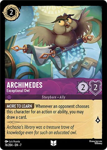 Lorcana | Archimedes - Exceptional Owl (76/204) [Archazia's Island] | The Nerd Merchant