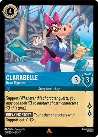 Lorcana | Clarabelle - News Reporter (153/204) [Archazia's Island] | The Nerd Merchant