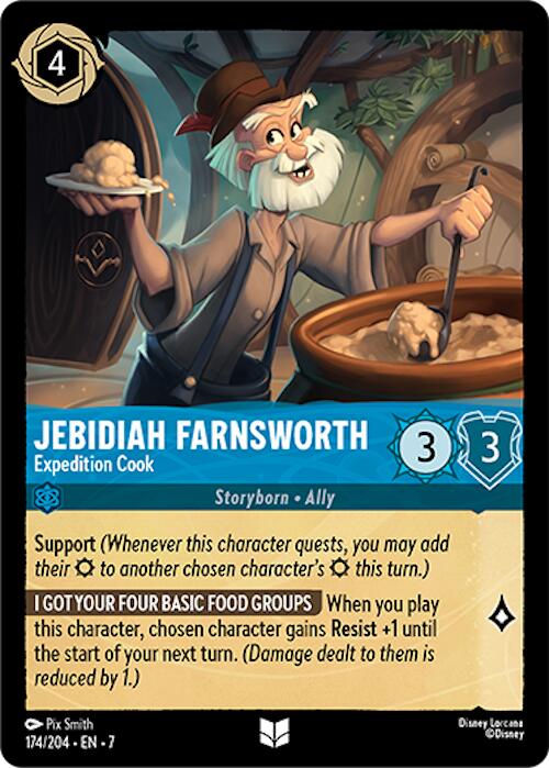 Lorcana | Jebidiah Farnsworth - Expedition Cook (174/204) [Archazia's Island] | The Nerd Merchant