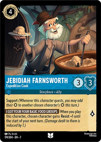 Lorcana | Jebidiah Farnsworth - Expedition Cook (174/204) [Archazia's Island] | The Nerd Merchant
