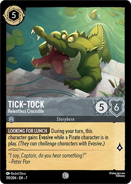 Lorcana | Tick-Tock - Relentless Crocodile (191/204) [Archazia's Island] | The Nerd Merchant