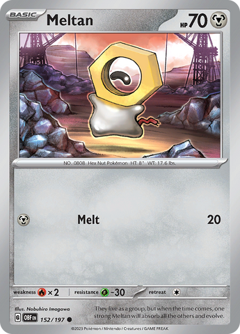 Pokemon | Meltan (152/197) [Scarlet & Violet: Obsidian Flames] | The Nerd Merchant