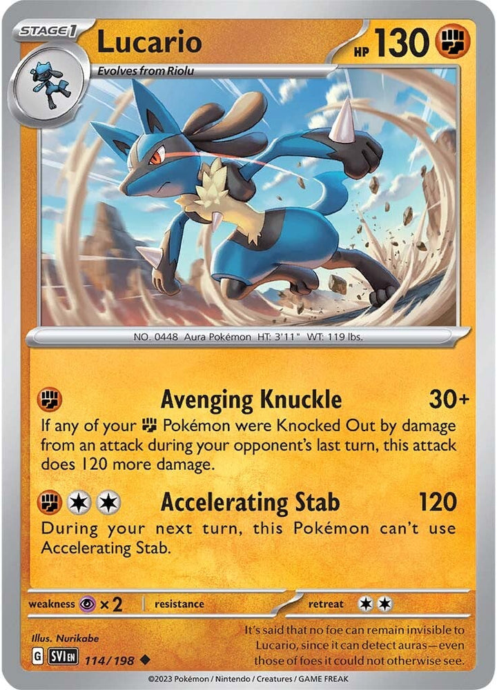 Pokemon | Lucario (114/198) [Scarlet & Violet: Base Set] | The Nerd Merchant