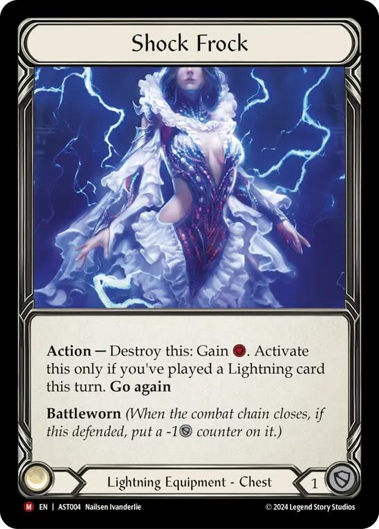 Flesh and Blood TCG | Shock Frock [AST004] (Armory Deck: Aurora)  Rainbow Foil | The Nerd Merchant