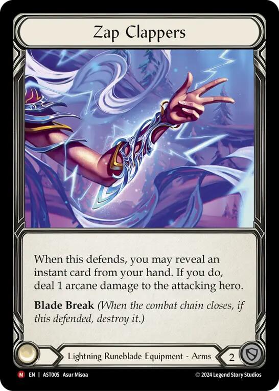 Flesh and Blood TCG | Zap Clappers [AST005] (Armory Deck: Aurora)  Rainbow Foil | The Nerd Merchant