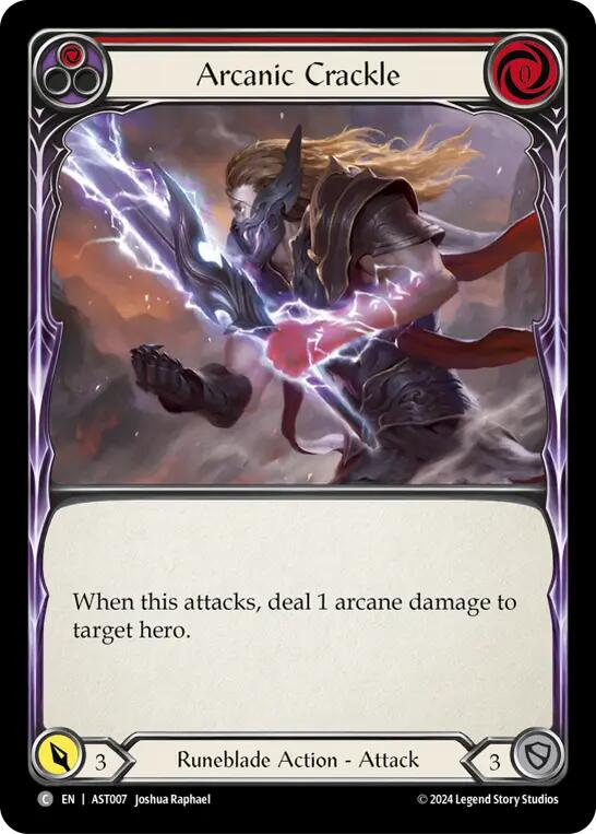 Flesh and Blood TCG | Arcanic Crackle (Red) [AST007] (Armory Deck: Aurora) | The Nerd Merchant