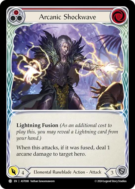 Flesh and Blood TCG | Arcanic Shockwave (Red) [AST008] (Armory Deck: Aurora) | The Nerd Merchant