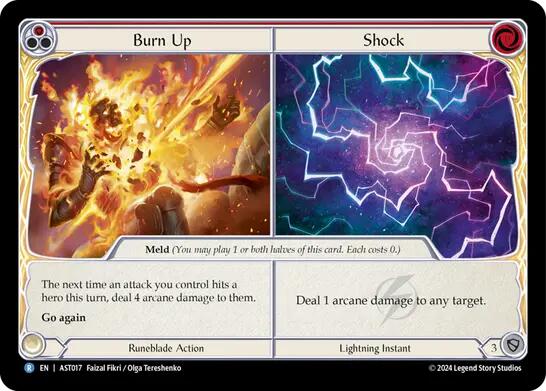 Flesh and Blood TCG | Burn Up // Shock [AST017] (Armory Deck: Aurora) | The Nerd Merchant