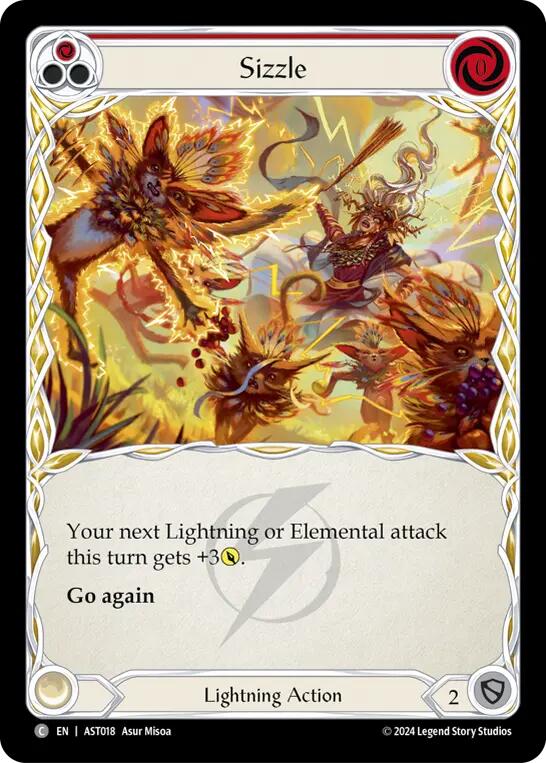 Flesh and Blood TCG | Sizzle (Red) [AST018] (Armory Deck: Aurora) | The Nerd Merchant