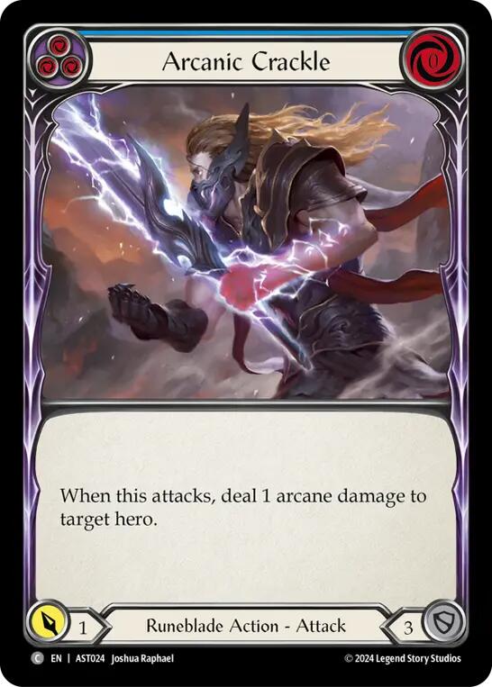 Flesh and Blood TCG | Arcanic Crackle (Blue) [AST024] (Armory Deck: Aurora) | The Nerd Merchant