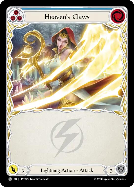 Flesh and Blood TCG | Heaven's Claws (Blue) [AST025] (Armory Deck: Aurora) | The Nerd Merchant