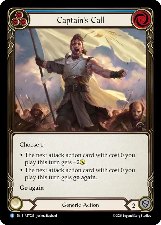Flesh and Blood TCG | Captain's Call (Blue) [AST026] (Armory Deck: Aurora) | The Nerd Merchant