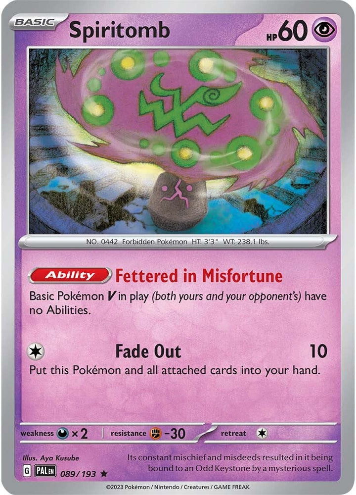 Pokemon | Spiritomb (089/193) [Scarlet & Violet: Paldea Evolved] | The Nerd Merchant
